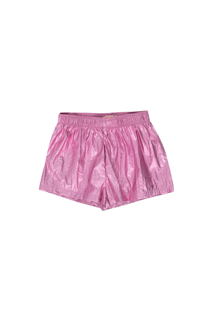 Short shiny pink kids - Tiny Cottons