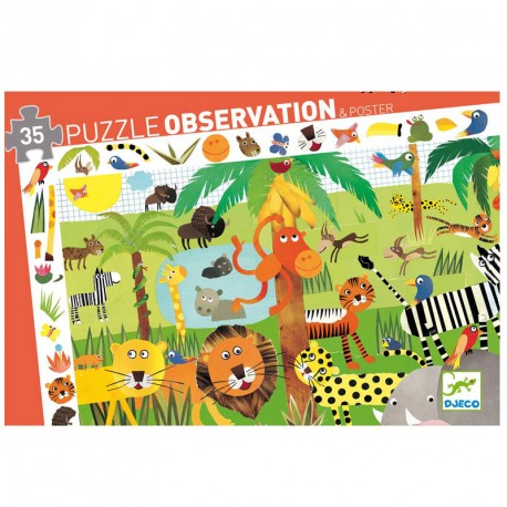Puzzle Observación La jungla 35 pcs.