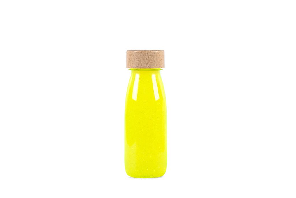 Botella Sensorial Flotante - Amarillo flúo