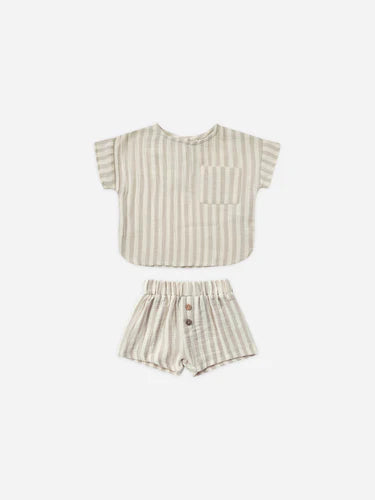 Conjunto camisa+short stripes Baby - Quincy mae