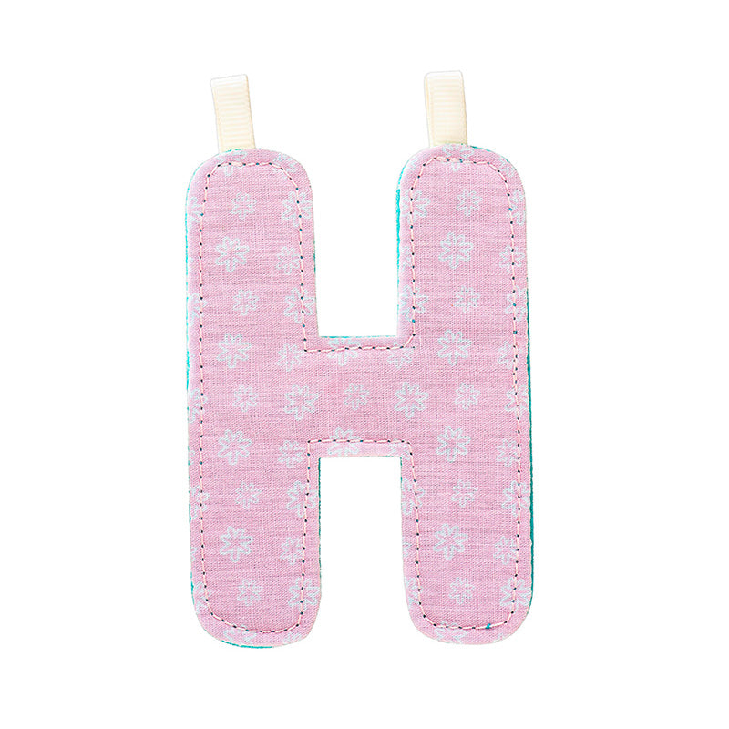 Letra de tela para guirnalda "H"