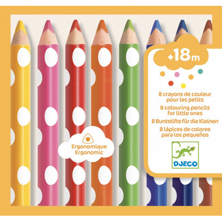 8 lápices de colores