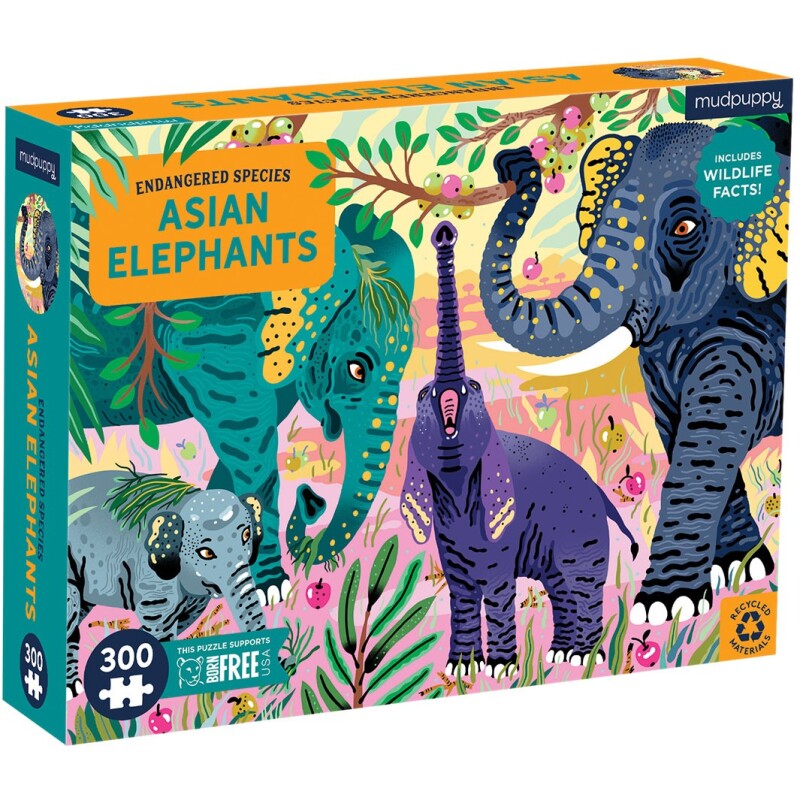 Puzzle elefante asíatico - 300 piezas